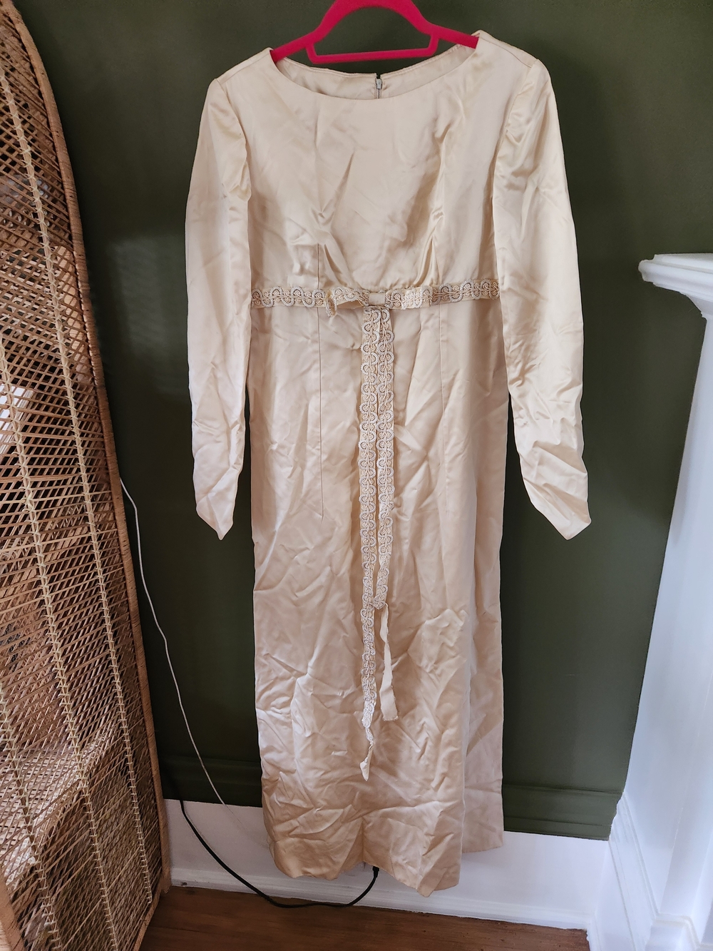 Vintage wedding dress / Fancy Evening Floor Length Dress Long Sleeves